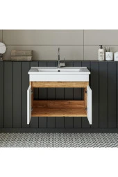 ROOMART Lavabolu Atlantik-beyaz Mat Mdf 65 Cm Banyo Alt Dolabı - 4