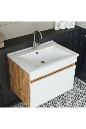 ROOMART Lavabolu Atlantik-beyaz Mat Mdf 65 Cm Banyo Alt Dolabı - 3