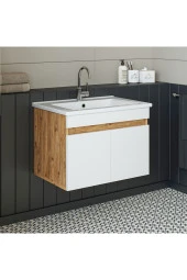 ROOMART Lavabolu Atlantik-beyaz Mat Mdf 65 Cm Banyo Alt Dolabı - 2