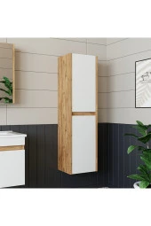 ROOMART Roomart Bd2 Ayaksız 2 Kapaklı Ahşap-mat Beyaz 130 X 35 Cm Banyo Boy Dolabı Banos1755 - 1