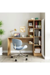 ROOMART ROMA RAFLI ÇALIŞMA MASASI , ÇALIŞMA OFİS MASASI SAĞ ATLANTİK ÇAM - 1