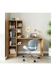ROOMART ROMA RAFLI ÇALIŞMA MASASI , ÇALIŞMA OFİS MASASI SOL DOLAPLI ATLANTİK ÇAM - 3