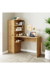 ROOMART ROMA RAFLI ÇALIŞMA MASASI , ÇALIŞMA OFİS MASASI SOL DOLAPLI ATLANTİK ÇAM - 4