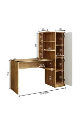 ROOMART ROMA RAFLI ÇALIŞMA MASASI , ÇALIŞMA OFİS MASASI SAĞ ATLANTİK ÇAM - 3