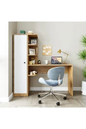 ROOMART ROMA RAFLI ÇALIŞMA MASASI , ÇALIŞMA OFİS MASASI SOL DOLAPLI ATLANTİK ÇAM - 4