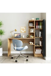 ROOMART ROMA RAFLI ÇALIŞMA MASASI , ÇALIŞMA OFİS MASASI SAĞ ATLANTİK ÇAM - 5