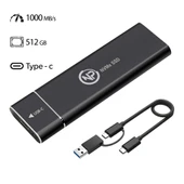 NPO DK02 NVMe M.2 900/1000Mb/s 512GB USB-A/Type-C Kablolu Taşınabilir Harici SSD thumbnail 2