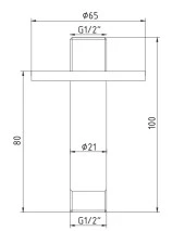 ECA Tavandan Duş Başlığı Borusu 102126601 thumbnail 2