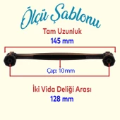 Sütun Düz Metal 128 mm Eskitme Antik Bakır Mobilya Mutfak Çekmece Dolap Dolabı Kulpu Kulbu Kulpları - 2