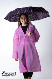 Marlux Siyah Pembe Puantiyeli Tam Otomatik  Kadın Şemsiye M21MAR710R002 thumbnail 4