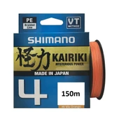 Shimano Kairiki 4 Kat Hi Vis Orange 150 mt İp Misina - 1