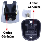 Duş Seti Lüx Kare Başlık Banyo Duş Başlığı Seti Fiskiyesi Telefonu Metal Hortum - 3