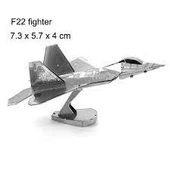 DIY 3D Metal Puzzle F22 Raptor Savaş Uçağı Hediyelik Maket 14+ Yaş - 2
