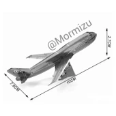 DIY 3D Metal Puzzle Boeing 747 Yolcu Uçağı Hediyelik Maket 14 yaş - 2
