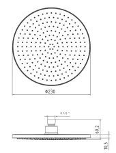 ECA Purity Yuvarlak Duş Başlığı 23x23 102145051 - 2