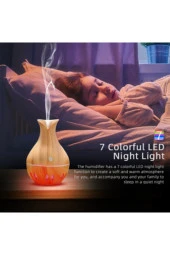 Inovaxis Hava Nemlendirici Oda Buhar Difüzör Makinası Rgb Led Işıklı Yedek Filtreli-açık Kahve - 3