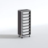 Kenzlife sepetli mutfak dolabı ruberu gri 110x45x30 banyo oyuncak çamaşır beyaz 8 li sepet thumbnail 3