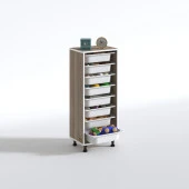 Kenzlife sepetli mutfak dolabı ruberu crd 110x45x30 banyo oyuncak çamaşır beyaz 8 li sepet thumbnail 2