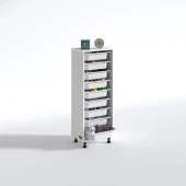 Kenzlife sepetli mutfak dolabı ruberu byz 122x45x30 banyo oyuncak çamaşır beyaz 9 lu sepet thumbnail 2