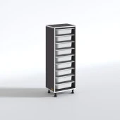 Kenzlife sepetli mutfak dolabı ruberu gri 122x45x30 banyo oyuncak çamaşır beyaz 9 lu sepet thumbnail 3