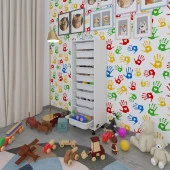 Kenzlife sepetli mutfak dolabı ruberu byz 134x45x30 banyo oyuncak çamaşır beyaz 10 lu sepet - 1