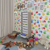 Kenzlife sepetli mutfak dolabı ruberu crd 134x45x30 banyo oyuncak çamaşır beyaz 10 lu sepet thumbnail 1