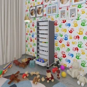 Kenzlife sepetli mutfak dolabı ruberu gri 134x45x30 banyo oyuncak çamaşır beyaz 10 lu sepet thumbnail 1