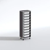 Kenzlife sepetli mutfak dolabı ruberu gri 134x45x30 banyo oyuncak çamaşır beyaz 10 lu sepet thumbnail 3