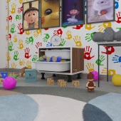 Kenzlife sepetli mutfak dolabı ruberu cvz 038x45x30 banyo oyuncak çamaşır beyaz 2 li sepet thumbnail 1