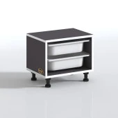 Kenzlife sepetli mutfak dolabı ruberu gri 038x45x30 banyo oyuncak çamaşır beyaz 2 li sepet thumbnail 3