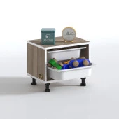 Kenzlife sepetli mutfak dolabı ruberu crd 038x45x30 banyo oyuncak çamaşır beyaz 2 li sepet thumbnail 2