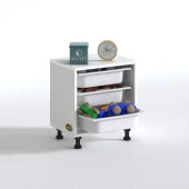 Kenzlife sepetli mutfak dolabı ruberu byz 050x45x30 banyo oyuncak çamaşır beyaz 3 lü sepet thumbnail 2