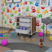 Kenzlife sepetli mutfak dolabı ruberu cvz 050x45x30 banyo oyuncak çamaşır beyaz 3 lü sepet thumbnail 1