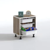 Kenzlife sepetli mutfak dolabı ruberu crd 050x45x30 banyo oyuncak çamaşır beyaz 3 lü sepet thumbnail 2