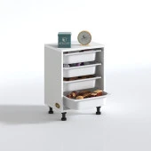 Kenzlife sepetli mutfak dolabı ruberu byz 062x45x30 banyo oyuncak çamaşır beyaz 4 lü sepet thumbnail 2