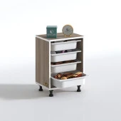 Kenzlife sepetli mutfak dolabı ruberu crd 062x45x30 banyo oyuncak çamaşır beyaz 4 lü sepet thumbnail 2