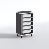 Kenzlife sepetli mutfak dolabı ruberu gri 074x45x30 banyo oyuncak çamaşır beyaz 5 li sepet thumbnail 3