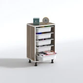 Kenzlife sepetli mutfak dolabı ruberu crd 074x45x30 banyo oyuncak çamaşır beyaz 5 li sepet thumbnail 2