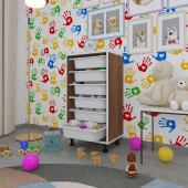 Kenzlife sepetli mutfak dolabı ruberu cvz 086x45x30 banyo oyuncak çamaşır beyaz 6 lı sepet thumbnail 1