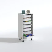 Kenzlife sepetli mutfak dolabı ruberu byz 098x45x30 banyo oyuncak çamaşır beyaz 7 li sepet - 2