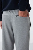 TOMMY LIFE Erkek Klasik Cep Fermuarlı Gri MelanjEşofman Alt T06ER-84669 - 5