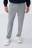 TOMMY LIFE Erkek Klasik Cep Fermuarlı Gri MelanjEşofman Alt T06ER-84669 - 2