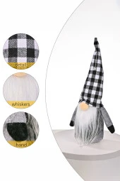 64365 3’lü Gnome Dekorasyon Seti, Sevimli Peluş Gnome Noel Hediyesi - 4