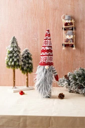 64366 4’lü Gnome Neol Dekorasyon Seti Sevimli Peluş Noel Baba Gnome Set - 4