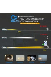 11091  H3 Trio Led Xenon Far Led Zenon Ampulü Sarı Beyaz Gün Işığı Yeni Nesil Şimşek Etkili - 3
