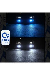 11094  H11 Trio Led Xenon Far Led Zenon Ampulü Buz Mavi Beyaz Gün Işığı Yeni Nesil Şimşek Etkili - 2