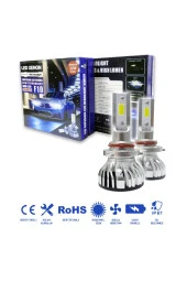 11248  F10 9006 Canbus Mini Led Xenon Soğutuculu Far Ampulü 9600lm Kar Beyazı - 1