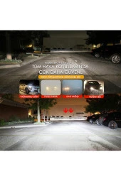 11248  F10 9006 Canbus Mini Led Xenon Soğutuculu Far Ampulü 9600lm Kar Beyazı - 4