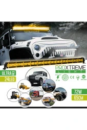 41102 Cree 24 Led 72w Yayıcı Delici Ince Sarı Off Road Led Bar 65cm - 2
