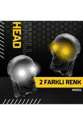 41556 Skull Head Özel Tasarım Motosiklet Sis Lambası 1 Adet - 1